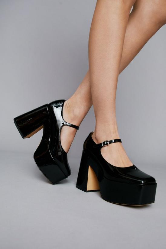 NastyGal Faux Leather Platform Mary Janes 1