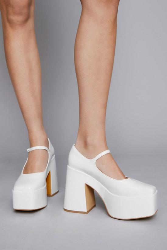 NastyGal Faux Leather Platform Mary Janes 2