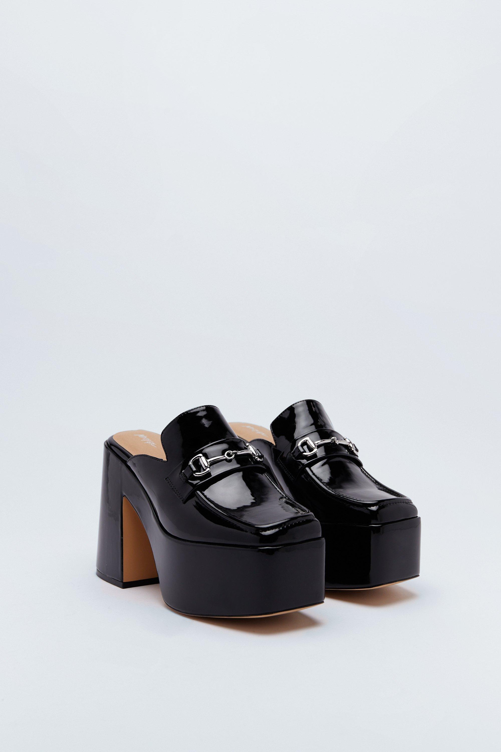 Platform heel outlet loafers