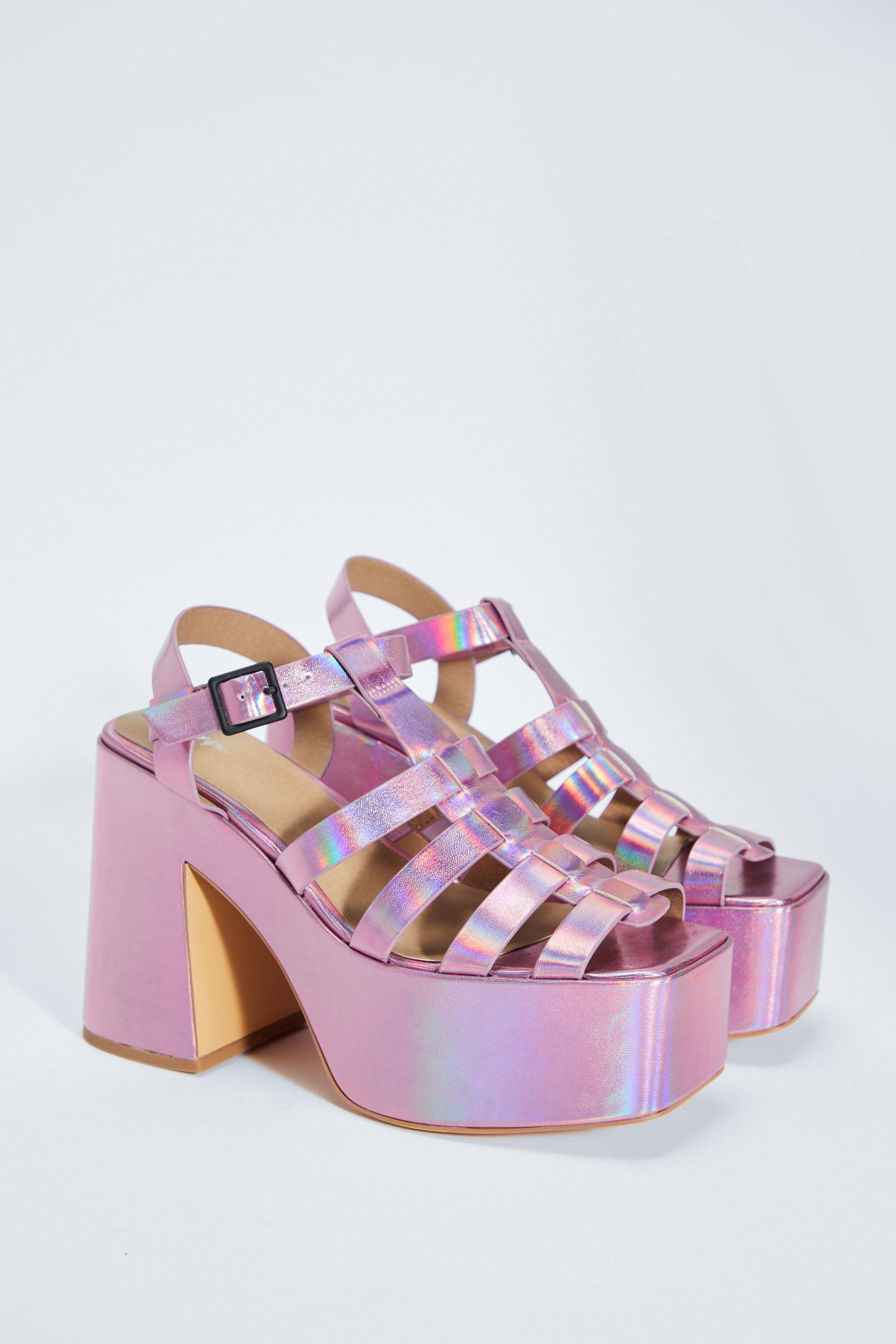 Holographic platform hot sale heels