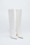 NastyGal Faux Leather Padded Knee High Boots thumbnail 4