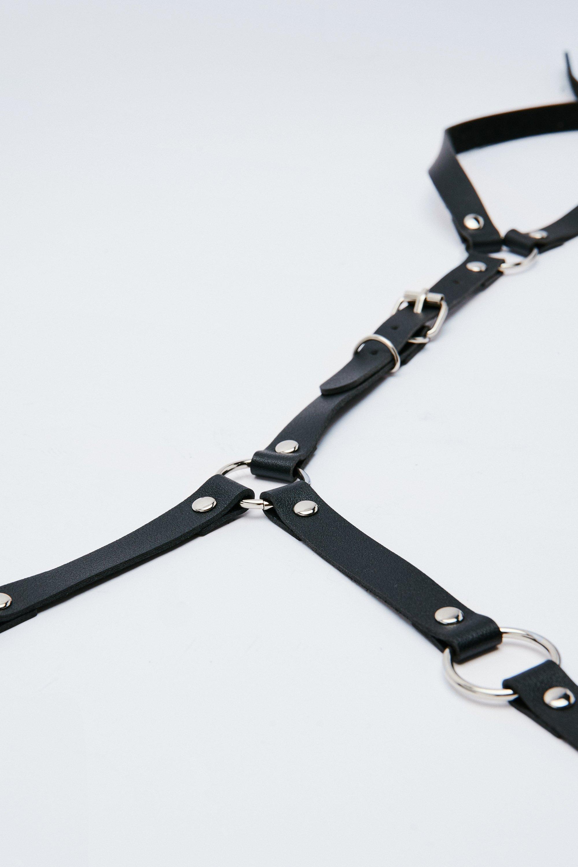 Faux Leather Body Harness