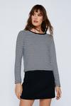 NastyGal Relaxed Fit Stripe Long Sleeve T-shirt thumbnail 1