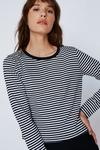 NastyGal Relaxed Fit Stripe Long Sleeve T-shirt thumbnail 3