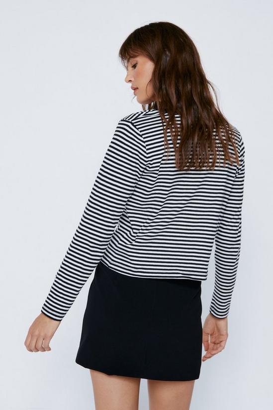 NastyGal Relaxed Fit Stripe Long Sleeve T-shirt 4