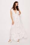NastyGal Bridal Embroidery Lace Plunge Maxi Dress thumbnail 1