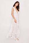NastyGal Bridal Embroidery Lace Plunge Maxi Dress thumbnail 3