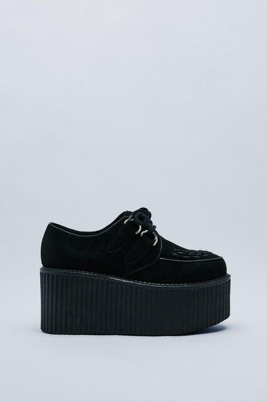 NastyGal Faux Suede Extreme Platform Creeper Shoes 3