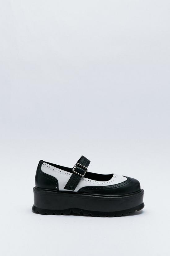 NastyGal Faux Leather Color Block Platform Mary Janes 3