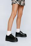 NastyGal Lace Up Patent Platform Loafers thumbnail 1