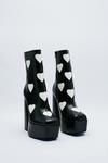 NastyGal Faux Leather Heart Platform Ankle Boots thumbnail 4