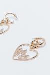 NastyGal Diamante Embellished Flame Heart Earrings thumbnail 4