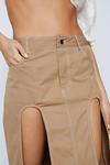 NastyGal Contrast Stitch Cut Out Detail Maxi Skirt thumbnail 2