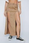 NastyGal Contrast Stitch Cut Out Detail Maxi Skirt thumbnail 3