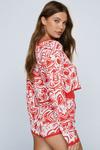 NastyGal Lounge Heart Print Tie Front Knitted Cardigan thumbnail 3