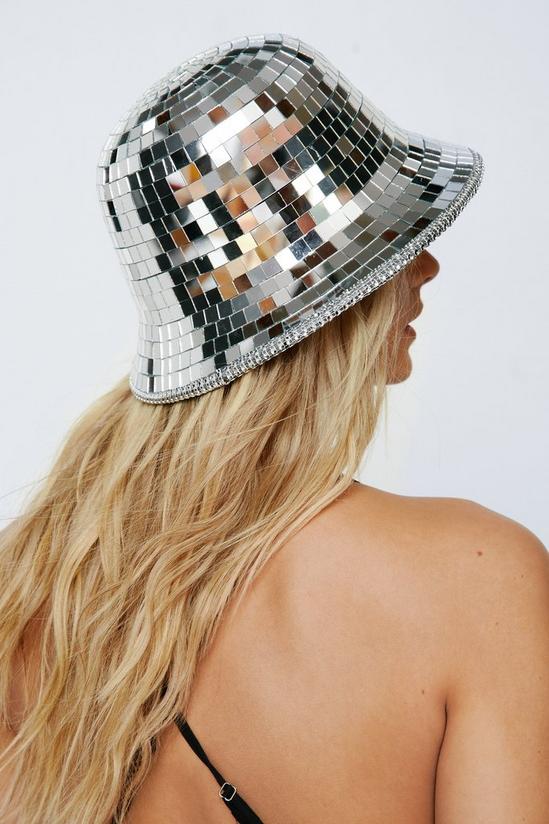 NastyGal Mirror Embellished Bucket Hat 1