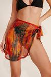 NastyGal Blurred Tie Dye Georgette Cover Up Sarong thumbnail 1