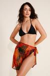 NastyGal Blurred Tie Dye Georgette Cover Up Sarong thumbnail 4