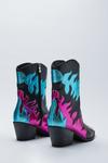 NastyGal Faux Leather Flame Contrast Cowboy Boots thumbnail 4