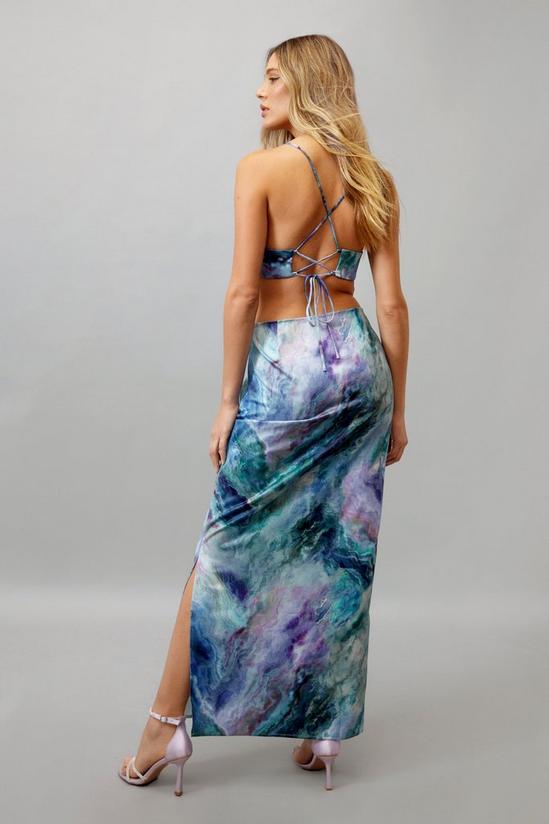 NastyGal Strappy Marble Tie Back Maxi Dress 4