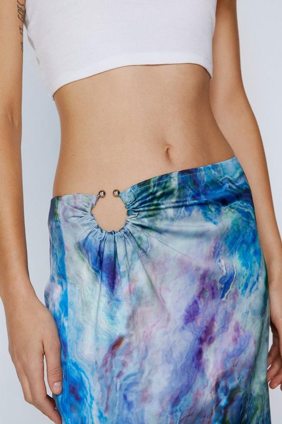 NastyGal O Ring Marble Print Midi Skirt 3