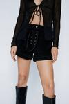 NastyGal Real Suede Lace Front Shorts thumbnail 3
