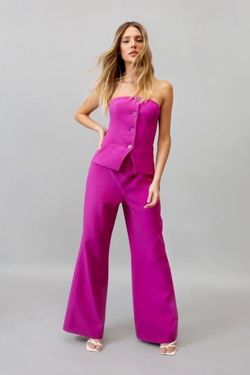 Premium Bustier Tailored Jumpsuit magenta