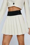 NastyGal Premium Color Block Pleated Tailored Skirt thumbnail 1