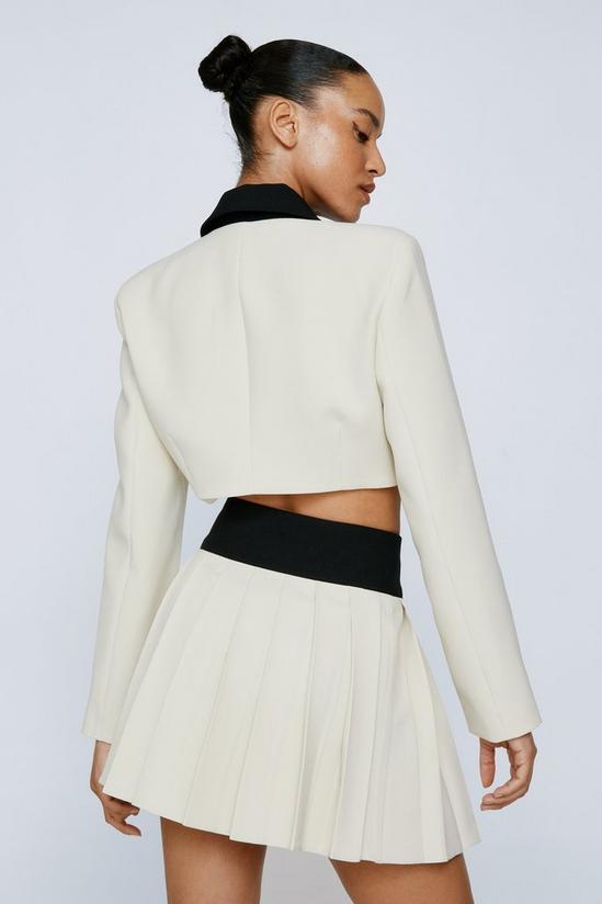 NastyGal Premium Color Block Pleated Tailored Skirt 4