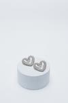NastyGal Embellished Diamante Swan Heart Earrings thumbnail 3