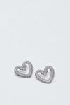 NastyGal Embellished Diamante Swan Heart Earrings thumbnail 4