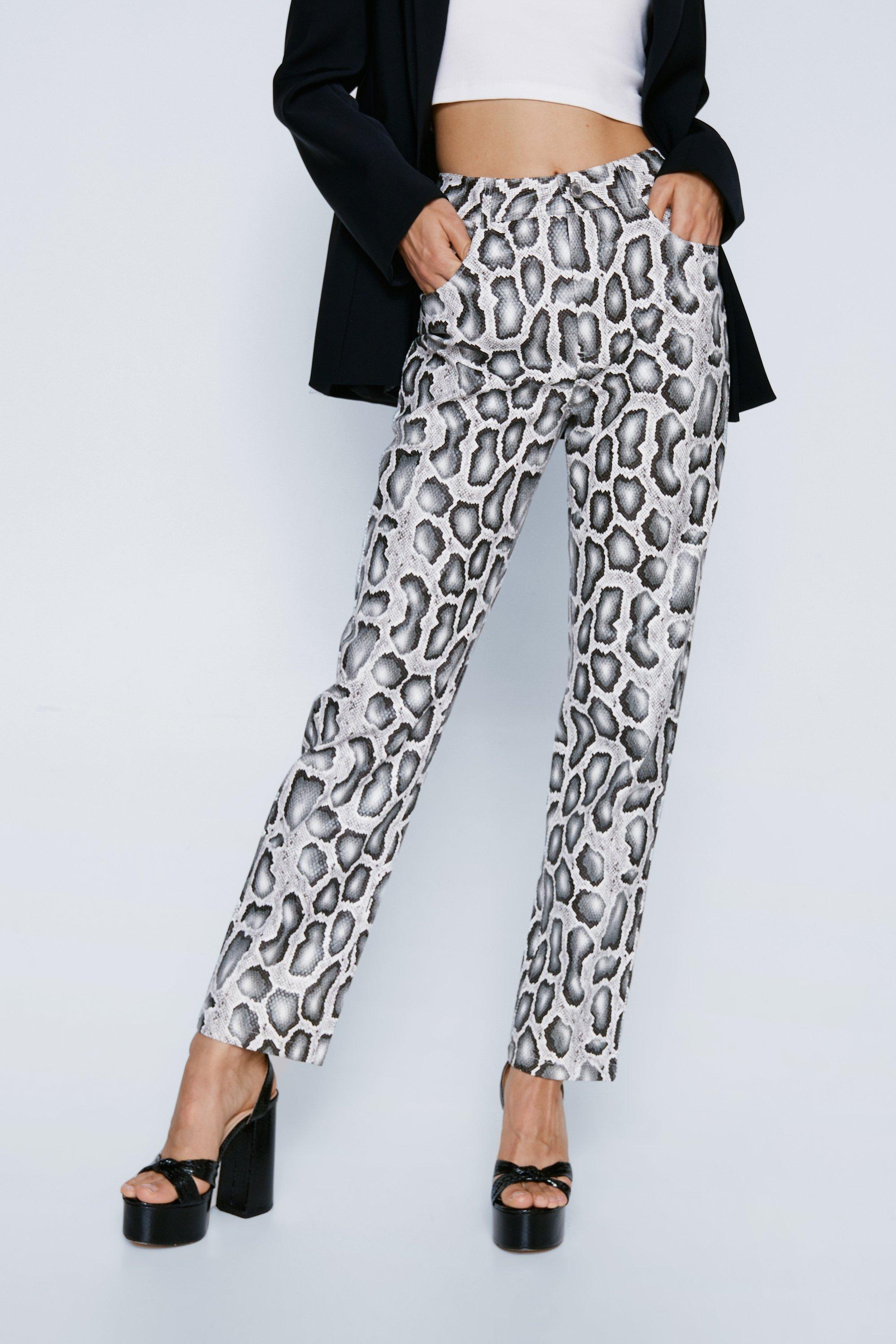 Leather on sale snake pants