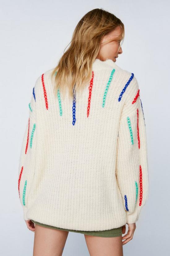 NastyGal Ribbed Multicolor Knit Sweater 4