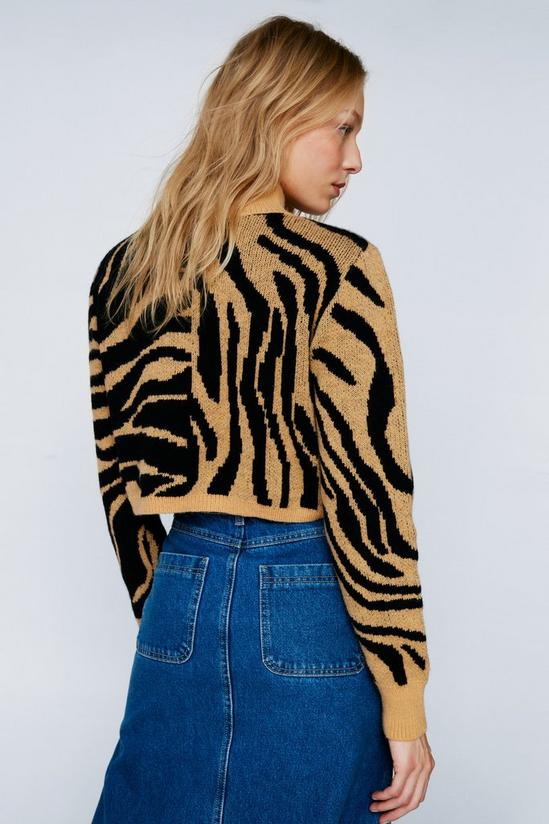 NastyGal Lounge Animal High Neck Knitted Jumper 4