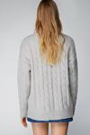 NastyGal Cable Knit Oversized Longline Jumper thumbnail 4