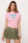 NastyGal Not Your Baby Lace Trim T-shirt thumbnail 3