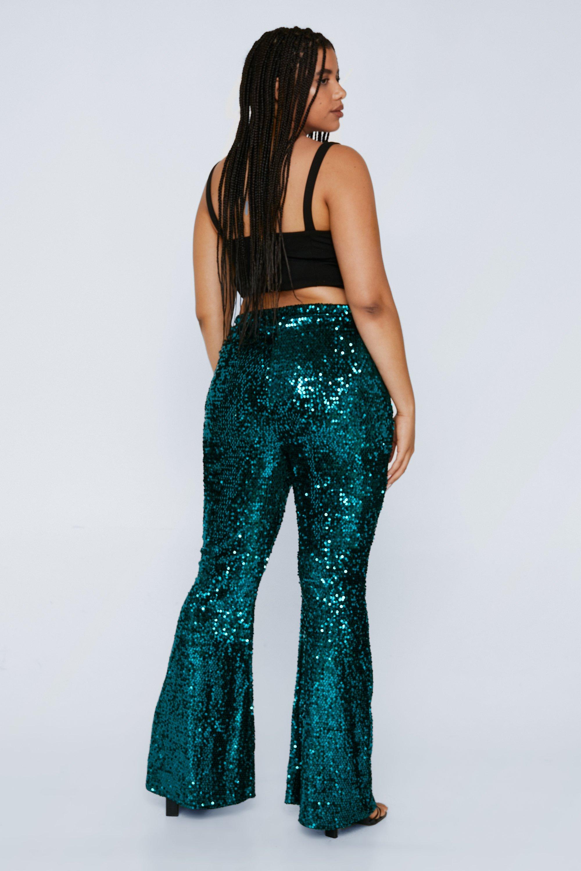 Sequin bell hot sale bottoms plus size