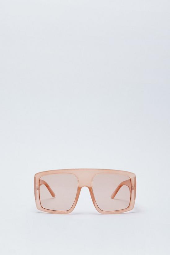 NastyGal Oversized Square Colored Lens Sunglasses 3