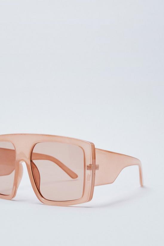 NastyGal Oversized Square Colored Lens Sunglasses 4