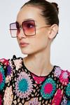 NastyGal Ombre Colored Lens Oversized Sunglasses thumbnail 1