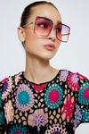NastyGal Ombre Colored Lens Oversized Sunglasses thumbnail 2