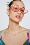 NastyGal Embellished Cateye Colored Lens Sunglasses thumbnail 1