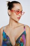 NastyGal Embellished Cateye Colored Lens Sunglasses thumbnail 2