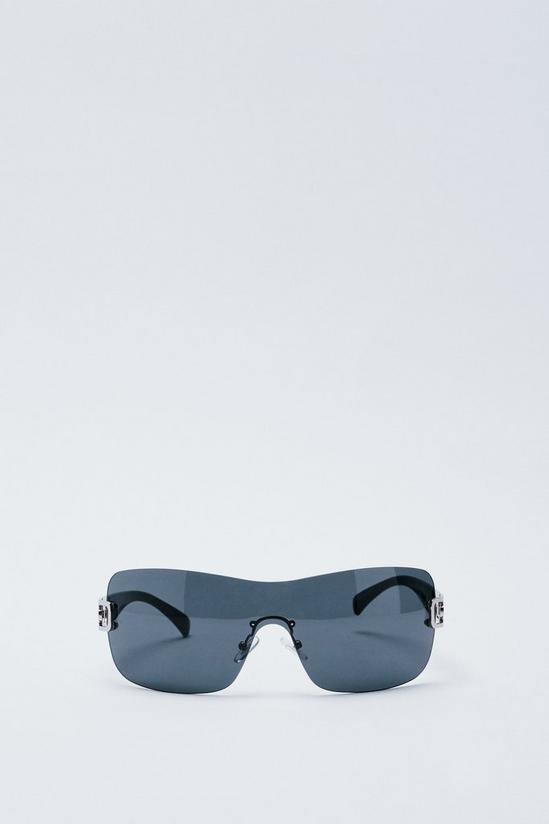 NastyGal Oversized Structured Sunglasses 3