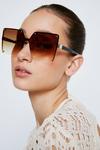 NastyGal Square Oversized Ombre Sunglasses thumbnail 1