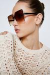 NastyGal Square Oversized Ombre Sunglasses thumbnail 2
