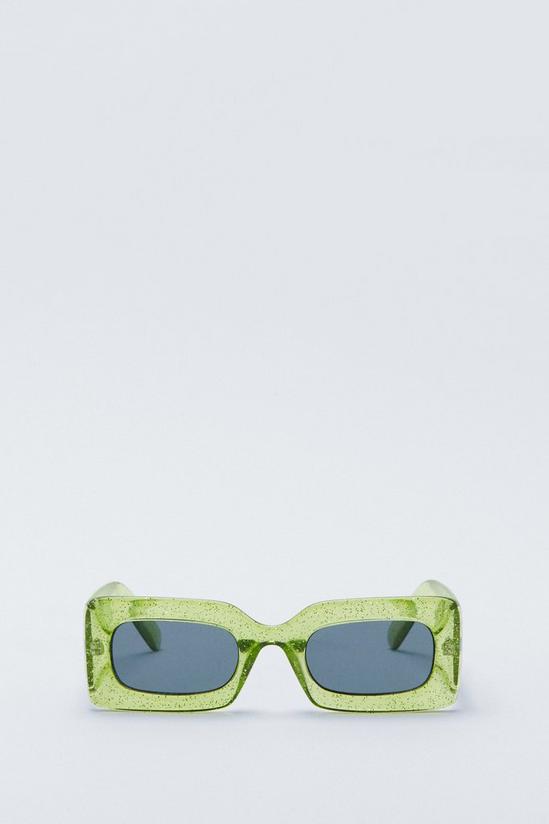 NastyGal Square Glitter Frame Sunglasses 3