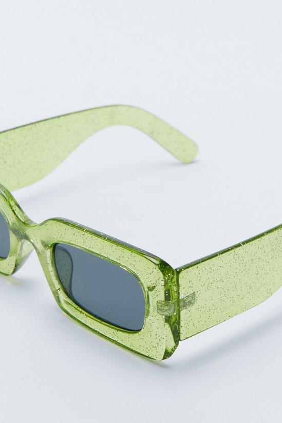 NastyGal Square Glitter Frame Sunglasses 4