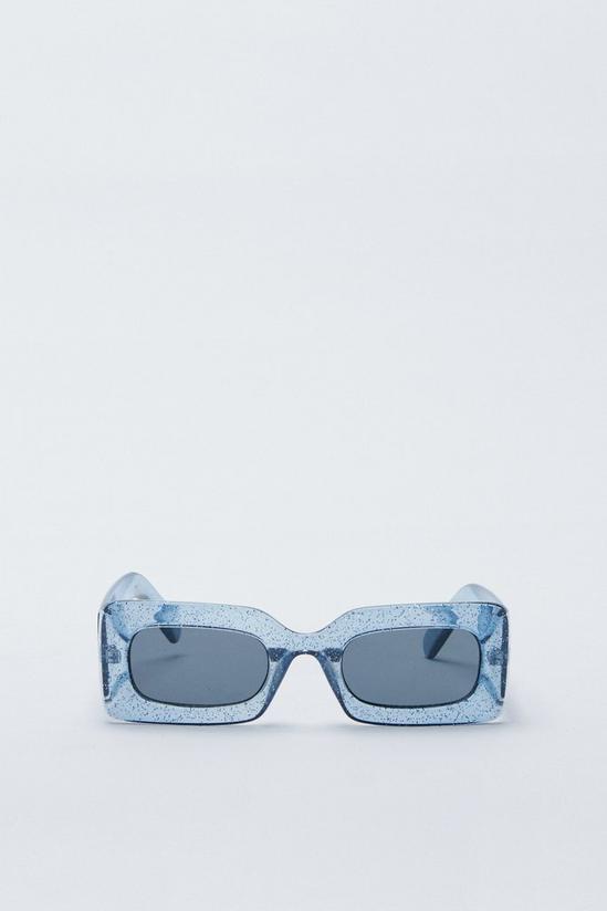 NastyGal Square Glitter Frame Sunglasses 3