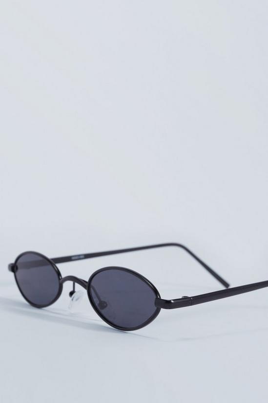NastyGal Small Oval Retro Sunglasses 4